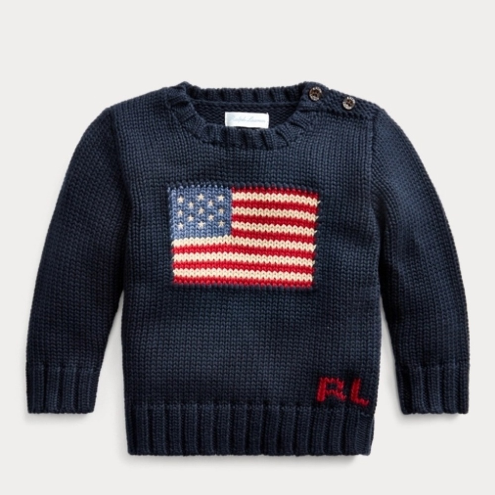 Ralph Lauren Navy 12M Flag Sweater